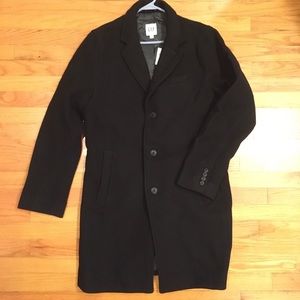 GAP Wool-blend Carcoat / Black